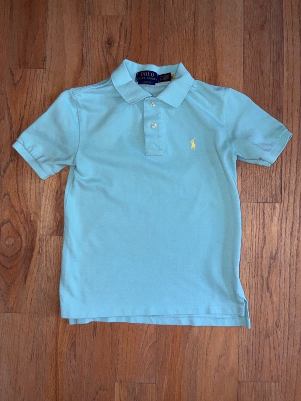 Polo Ralph Lauren Boys Light Blue Classic Fit Cotton Mesh Polo Size 6
